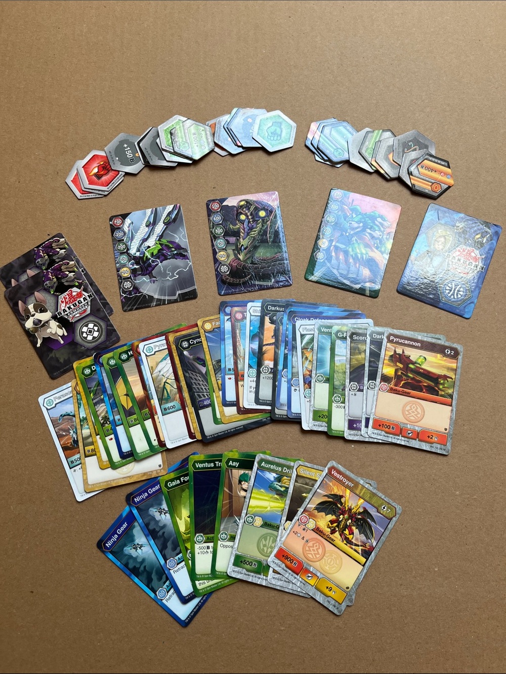 Bakugan Card & BakuCore Bulk Collection Lot - 68 Pieces Total